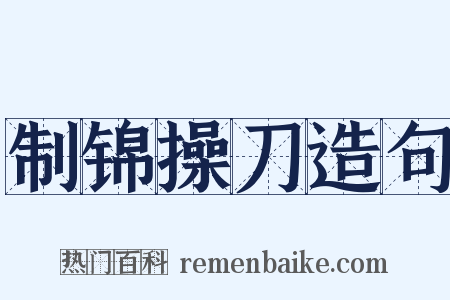 制锦操刀造句是什么意思的图片